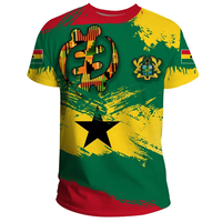 T-shirt Ghana à col rond à prix abordable, maillot Ghana, haut Ghana, t-shirts graphiques, vêtements pour hommes, design de créateur