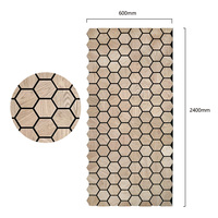 Panneau acoustique hexagonal en bois Akusalt, décoration murale, art mural paramétrique, panneau acoustique 3D pour les murs de bureau