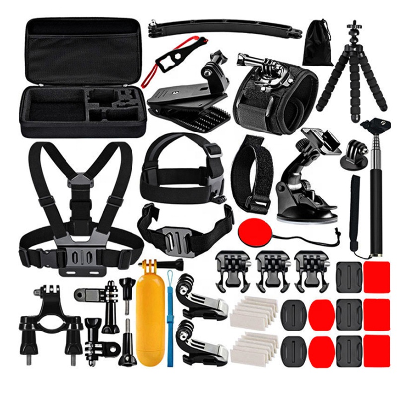 Комплект аксессуаров для экшн-камеры gopro 50 в 1, аксессуары для дайвинга с присоской, головной ремень и т. Д. Для Gopro hero 9