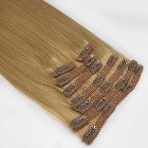 <span class=keywords><strong>Extension</strong></span> de cheveux humains Remy avec <span class=keywords><strong>Clip</strong></span> en dentelle naturelle, 2021 blond, pour femmes blanches, haute qualité, 100% - Product Image 2
