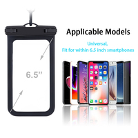 Multi-Color Universal Outdoor Sports IPX8 Waterproof Mobile Phone Bags With Hanging Rope Fit for Within 6.5 Inch Smartphone