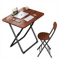 Bureau et chaise d'ordinateur pliables sans assemblage pour usage domestique, design moderne et minimaliste, durables pour dortoir, bureau, étude, modèle XX417751