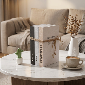 Taktiles Leinen-Displaybuch mit sanften Textaufdrucken, exklusive Einrichtungsaccessoires für Innenarchitektenprojekte - Product Image 6