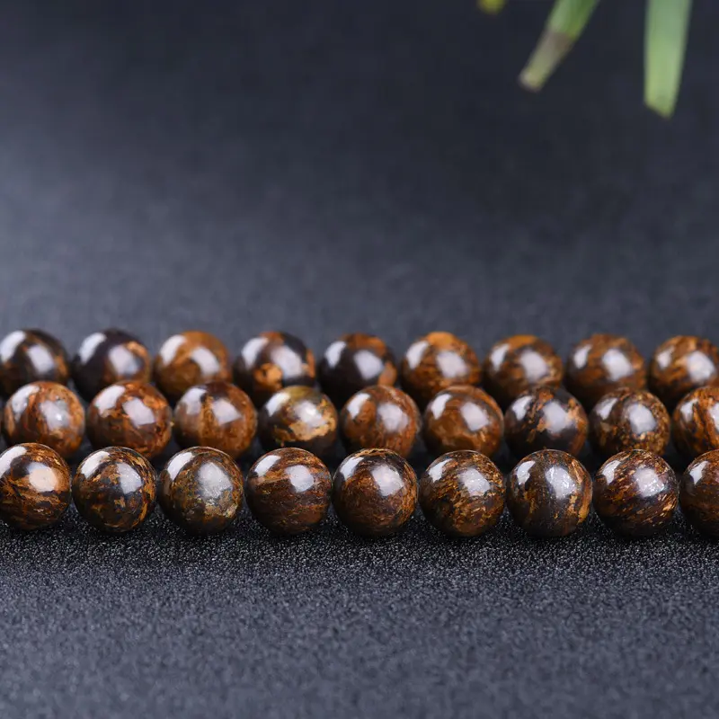 Wholesale hight quality natural Bronzite round beads for Diy bracelet making