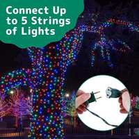 Guirlande lumineuse LED de Noël en forme de cascade d'eau intérieure de haute qualité, guirlande de lumières en forme de glaçons, classée IP44, 26,5 pieds, blanc chaud