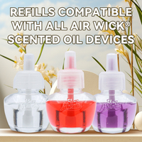 Kit de démarrage désodorisant à la lavande diffuseur d'aromathérapie à l'huile parfumée pour salle de bain ou bureau 1 réchauffeur et 1 recharge