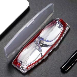 نظارات قراءة باللون الأحمر والأسود والأزرق ، وحجب الضوء الأزرق مع حقيبة للبيع بالجملة - Product Image 2