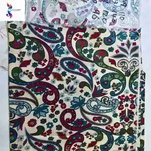 Batch quality cotton linen print fabric wholesale stocklot printed cotton shirts fabric garment cloth imitated linen fabric