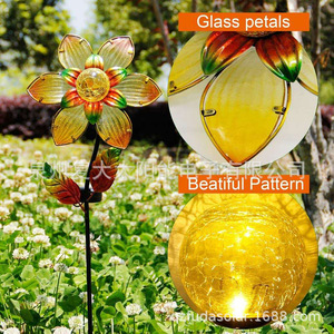 Lámpara Solar de Jardín con Forma de Flor LED, Colorida, Resistente al Agua, Portátil y Decorativa - Product Image 4