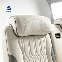 Siège arrière modifié en cuir blanc avec porte-gobelet et accoudoir pour VW Transporter T6