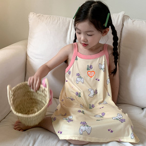 <span class=keywords><strong>Vestito</strong></span> Estivo per Bambine Stile Coreano, Gonna con Bretelle Stampata in Poliestere alla Moda per Neonate e Bambine - Product Image 1