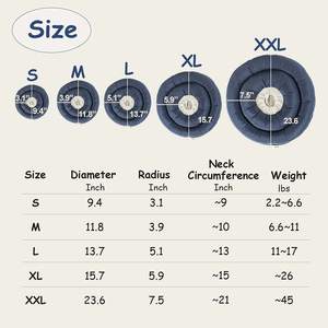 Collier réglable en nylon pour chien et chat avec motif <span class=keywords><strong>Elizabeth</strong></span> Donut doux anti-morsure et anti-léchage décoré de rubans - Product Image 5