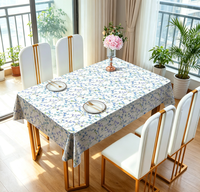 Nappe semi-circulaire tendance en plastique, lavable, anti-déversement, housse en tissu, résistante à l'huile et à l'eau pour la maison, les dîners, les fêtes et la décoration de mariage