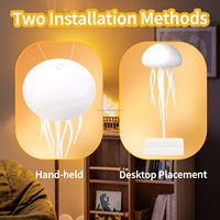 Lampe méduse à commande vocale, vente chaude, originalité, lumière d'ambiance, tactile, rotation automatique, dégradé de couleurs, lampe de bureau