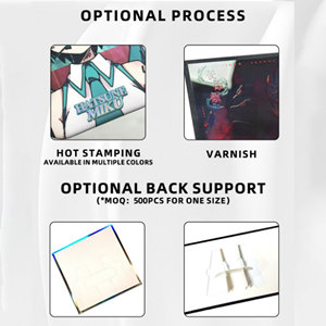 Carte en acrylique laser personnalisée de haute qualité, style <span class=keywords><strong>anime</strong></span>, avec illustration holographique Shikishi, impression UV carrée, art personnalisé - Product Image 5