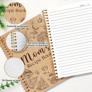 Cuaderno espiral <span class=keywords><strong>de</strong></span> tapa dura encantador <span class=keywords><strong>Libro</strong></span> <span class=keywords><strong>de</strong></span> recetas <span class=keywords><strong>de</strong></span> mamá con ilustraciones <span class=keywords><strong>de</strong></span> comida vibrante Cubierta <span class=keywords><strong>de</strong></span> papel - Product Image 4