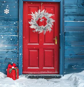 Collapsible Christmas Wreath for Front <strong>Door</strong> With Lights Artificia <strong>Reef</strong> Indoor Outdoor Decorations - Product Image 4