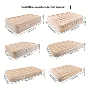 Lit d'air gonflable pour le <span class=keywords><strong>camping</strong></span> avec pompe intégrée, matelas gonflable portable imperméable et anti-fuite pour les voyages, la maison et les invités - Product Image 6