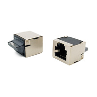 Connecteur RJ11 femelle Coorle Factory, 6 broches, style carré, pour soudure, 6P6C, en bronze phosphoreux blindé