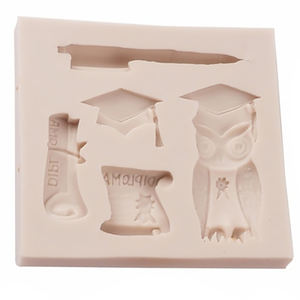 Moule en silicone DIY pour gâteau et fondant, forme rectangulaire 3D, 5 variantes, motif drôle de diplôme, chapeau de docteur et stylo à bille, pour la saison des diplômes - Product Image 3