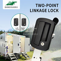 BSS987-1 BANGSUO Nouvelle serrure à deux points pour porte de compartiment de caravane Maxus V90 RV / Verrou de porte 2019- Noir Argent