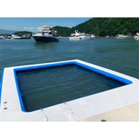 Piscine flottante gonflable de mer d'installation d'amusement de partie de l'eau d'océan pour l'amusement