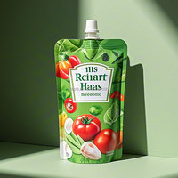 Pochettes souples à bec verseur pour ketchup et sauce tomate – Emballages liquides personnalisés imprimés