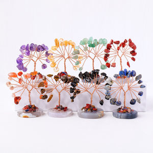 Оптовая продажа, натуральное Хрустальное денежное дерево ручной работы, мини-фэндшуй, хрустальное дерево для украшения - Product Image 2