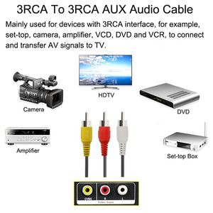 3 RCA Cable <strong>Audio</strong> Video Composite Male to Male DVD Cable - Product Image 5