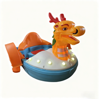 Bateau à manivelle pour enfants en PE ultra-sûr, design mignon en forme de canard, équipement de jeu aquatique pour parcs d'attractions, usage domestique et entreprises de location