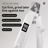 Coupe-ongles et tondeuse intelligentes 2-en-1 pour animaux de compagnie, en acier inoxydable, avec écran HD en ABS, poignée ergonomique, respectueuses de l'environnement, pour le toilettage des chats et des chiens