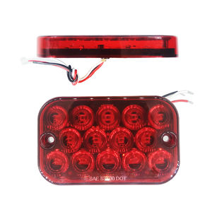 Feu rouge rectangulaire à LED, 5 pouces, <span class=keywords><strong>12V</strong></span>, feu clignotant, nouveau design, de chine, livraison gratuite - Product Image 4