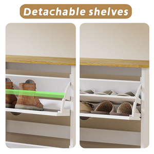 <b>Shoe</b> Storage <b>Cabinet</b> With 4 Flip Drawers Freestanding Organizer Adjustable Shelf <b>Entryway</b> <b>Shoe</b> <b>Cabinet</b> - Product Image 6