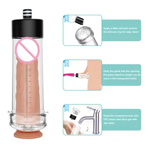 New Type Vibrator And Pump High Quality Enlarger Pump Penis Vacuum Cup Enlargement Device sex toy for man