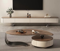 Meubles en bois d'intérieur de bonne qualité, magnifique ensemble de table basse et de meuble TV