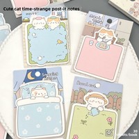 Carnets de notes réutilisables en forme de chat mignon, style Instagram, à déchirer, pour messages et rappels, au design attrayant