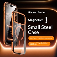Casing Pelindung Transparan iPhone 17 Pro Max Berlapis DLC dengan Rangka Logam Paduan CNC Kustom OEM Bersertifikasi ISO9001