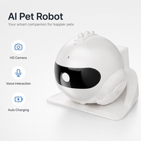 Robot interactif intelligent moderne pour animaux de compagnie avec caméra HD, fonction vocale, jeu de poursuite au laser, suivi automatique et évitement d'obstacles pour chats et chiens (vente en gros)