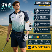 Polo de golf personnalisé par sublimation, commande urgente en 7 jours, pour événements de golf d'entreprise