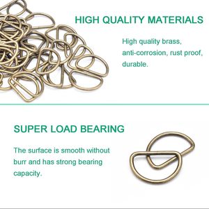 Pack <b>Metal</b> D Ring For Purse Making Aprons Belts Dee Rings <b>Metal</b> Buckle For Canvas Bags Webbing Leather Straps <b>Wallets</b> Crafts Pet - Product Image 6