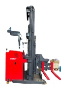Chariot élévateur électrique EverLIFT 1.6T à 3 voies avec batterie lithium-ion, déplaceur latéral, pneus pleins, pour allées étroites, intérieur/extérieur