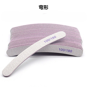 Lime à ongles zébrée gris-blanc longue et droite, double face, pour ponçage et polissage de manucure - Product Image 6