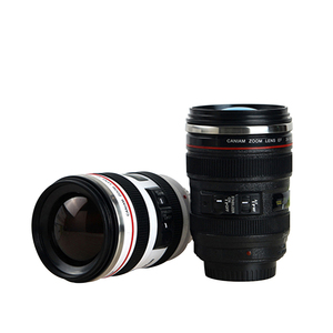 Wholesale Leak-proof Double Walled Stainless Steel 13.5 oz Travel <b>Cup</b> Camera Lens Coffee Mug for Him Dad - Product Image 2