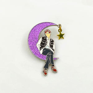 Smalto cuore moderno personalizzato per spilla distintivo non minimo Hard Soft Cartoon Anime produttori di Anime Oneway Ena - Product Image 6