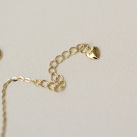 Bracelet chaîne ajustable Lerca 2024 de luxe en or 14 carats avec breloque cercle en diamant naturel taille brillant certifié pour femme, charmant