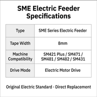 Alimentador Samsung SM de 8 mm, Venta al por Mayor de Fábrica, Alimentador Eléctrico SMT Hanwha SME de 8 mm, Compatible con SM421 Plus SM471/81/82, Piezas para Máquinas de Montaje SMT