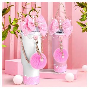 Venta al por mayor de fábrica 2025 nuevo 8 piezas 40oz vaso accesorios conjunto incluyendo botella de agua mango Correa bota y dijes sin taza - Product Image 5