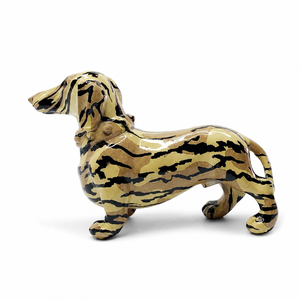 Estatua de Perro Dachshund con Rayas de Tigre, Impresión por Transferencia de Agua, Escultura de Resina, Arte Pop, Adorno para Mascotas, Decoración para Sala de Estar, Escritorio, Hogar - Product Image 6