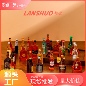 Mini Resin Liquor <b>Bottles</b> Model Set For DIY Crafts And Art Collectibles Irregular Shape <b>Plastic</b> Resin Material - Product Image 2