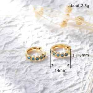 Orecchini a polsino rotondi semplici da donna, accessori per l'orecchio alla moda per l'uso quotidiano - Product Image 4